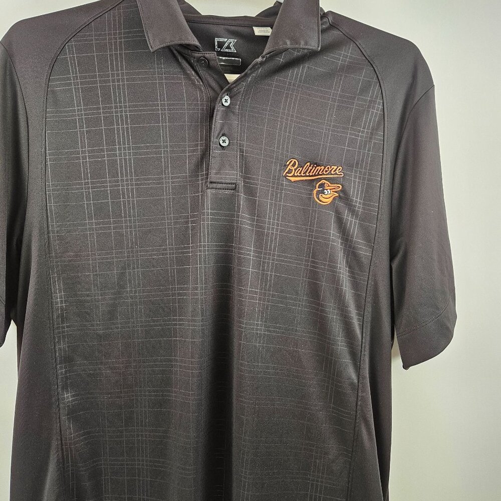 Cutter Buck Polo Shirt Mens Size XBaltimore Orioles Polo Shirt XL Black Polyeste - Picture 3 of 11